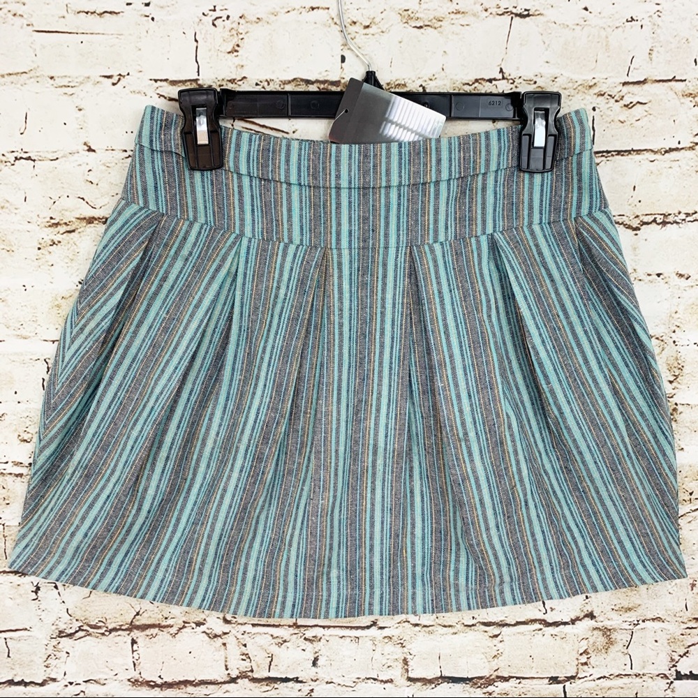 Anthropologie Hawks Botanical Linen Mini Skirt